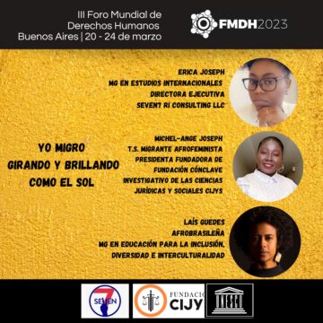 Organizaciones lideradas por mujeres negras haitianas participarán en el 3er Foro Mundial de Derechos Humanos en Buenos Aires
